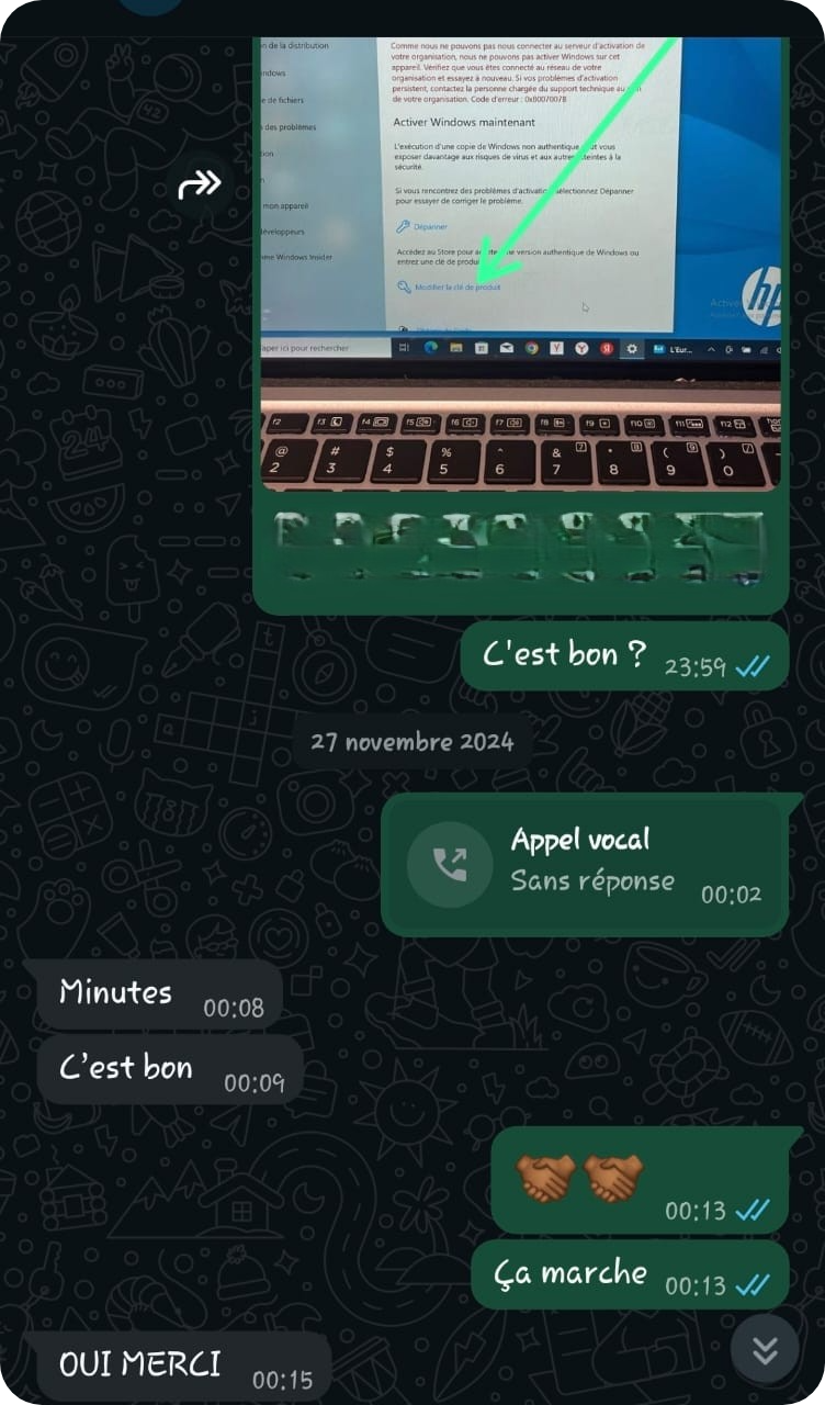 Capture d'écran témoignage client